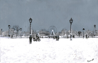 Paris sous la neige - Jardin du Carrousel