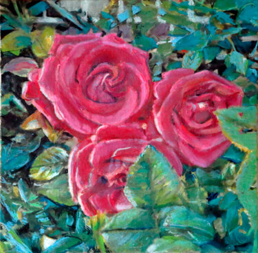 Roses écarlates (40X40)